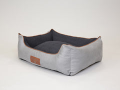 Monxton Orthopaedic Walled Dog Bed - Silver / Onyx, Large