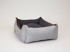 Monxton Orthopaedic Walled Dog Bed - Silver / Onyx, Large