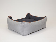 Monxton Orthopaedic Walled Dog Bed - Silver / Onyx, Large