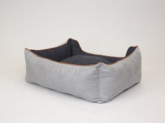 Monxton Orthopaedic Walled Dog Bed - Silver / Onyx, Large