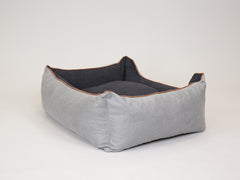 Monxton Orthopaedic Walled Dog Bed - Silver / Onyx, Large