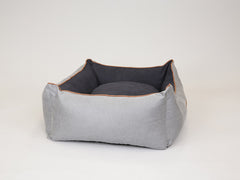 Monxton Orthopaedic Walled Dog Bed - Silver / Onyx, Large