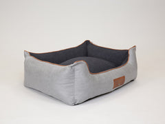 Monxton Orthopaedic Walled Dog Bed - Silver / Onyx, Large