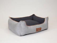 Monxton Orthopaedic Walled Dog Bed - Silver / Onyx, Large