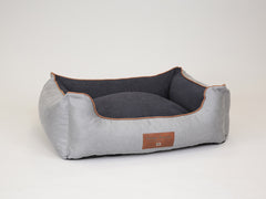 Monxton Orthopaedic Walled Dog Bed - Silver / Onyx, Large