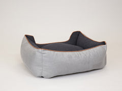 Monxton Orthopaedic Walled Dog Bed - Silver / Onyx, Medium