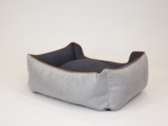 Monxton Orthopaedic Walled Dog Bed - Silver / Onyx, Medium