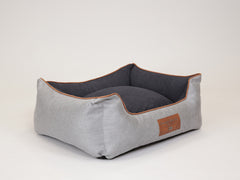 Monxton Orthopaedic Walled Dog Bed - Silver / Onyx, Medium