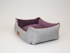 Monxton Orthopaedic Walled Dog Bed - Silver / Vino, Large