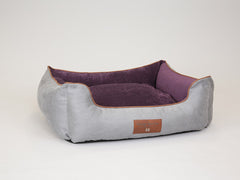 Monxton Orthopaedic Walled Dog Bed - Silver / Vino, Large
