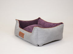 Monxton Orthopaedic Walled Dog Bed - Silver / Vino, Medium