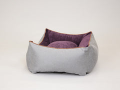 Monxton Orthopaedic Walled Dog Bed - Silver / Vino, Medium
