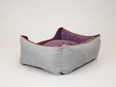 Monxton Orthopaedic Walled Dog Bed - Silver / Vino, Medium