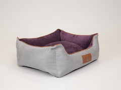 Monxton Orthopaedic Walled Dog Bed - Silver / Vino, Medium