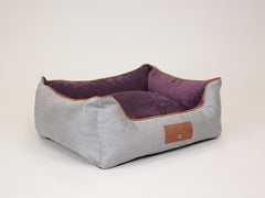 Monxton Orthopaedic Walled Dog Bed - Silver / Vino, Medium