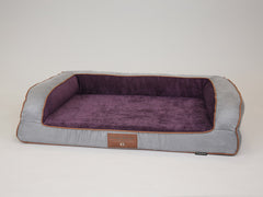 Monxton Dog Sofa Bed - Silver / Vino, Large