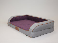 Monxton Dog Sofa Bed - Silver / Vino, Large