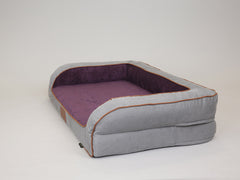 Monxton Dog Sofa Bed - Silver / Vino, Large