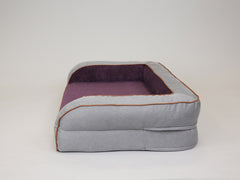 Monxton Dog Sofa Bed - Silver / Vino, Large