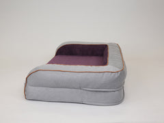 Monxton Dog Sofa Bed - Silver / Vino, Large