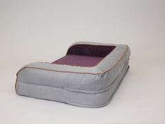 Monxton Dog Sofa Bed - Silver / Vino, Large