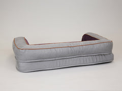 Monxton Dog Sofa Bed - Silver / Vino, Large