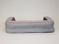 Monxton Dog Sofa Bed - Silver / Vino, Large