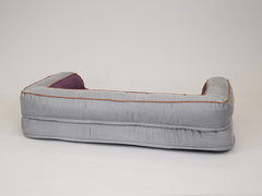 Monxton Dog Sofa Bed - Silver / Vino, Large
