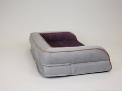 Monxton Dog Sofa Bed - Silver / Vino, Large