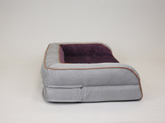 Monxton Dog Sofa Bed - Silver / Vino, Large