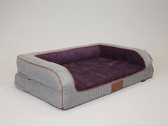 Monxton Dog Sofa Bed - Silver / Vino, Large