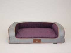 Monxton Dog Sofa Bed - Silver / Vino, Medium