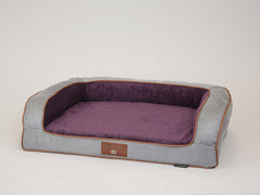 Monxton Dog Sofa Bed - Silver / Vino, Medium