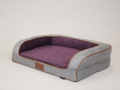 Monxton Dog Sofa Bed - Silver / Vino, Medium