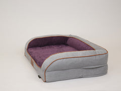 Monxton Dog Sofa Bed - Silver / Vino, Medium