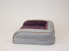 Monxton Dog Sofa Bed - Silver / Vino, Medium