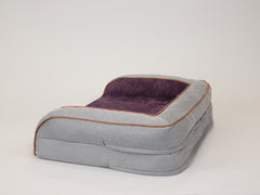 Monxton Dog Sofa Bed - Silver / Vino, Medium