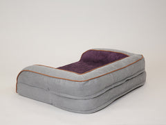 Monxton Dog Sofa Bed - Silver / Vino, Medium