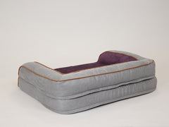 Monxton Dog Sofa Bed - Silver / Vino, Medium