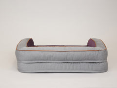 Monxton Dog Sofa Bed - Silver / Vino, Medium