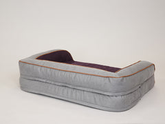 Monxton Dog Sofa Bed - Silver / Vino, Medium