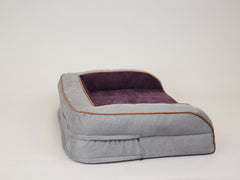 Monxton Dog Sofa Bed - Silver / Vino, Medium