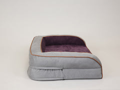 Monxton Dog Sofa Bed - Silver / Vino, Medium