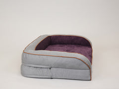 Monxton Dog Sofa Bed - Silver / Vino, Medium