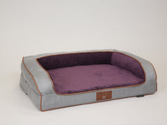 Monxton Dog Sofa Bed - Silver / Vino, Medium