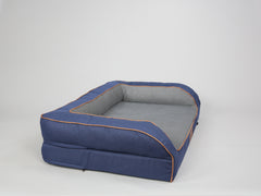 Savile Dog Sofa Bed - Mariner's Blue, Large