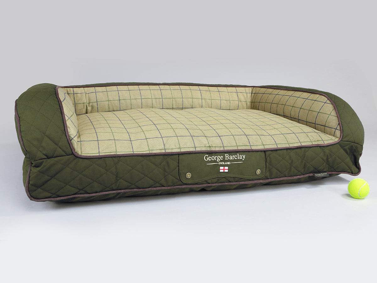 Country Dog Sofa Bed - Olive Green, Large