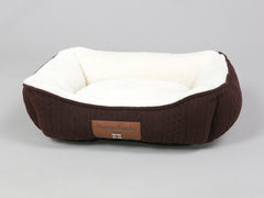 Aran Knit, Deluxe Pet Bed – Chocolate, Small
