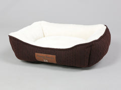 Aran Knit, Deluxe Pet Bed – Chocolate, Small