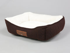 Aran Knit, Deluxe Pet Bed – Chocolate, Small
